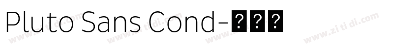 Pluto Sans Cond字体转换